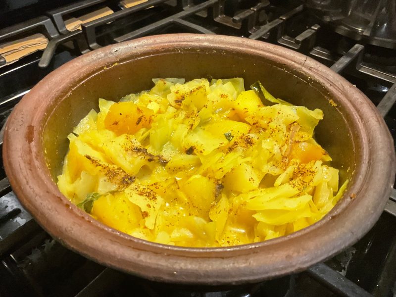 Potato White Curry with Cabbage